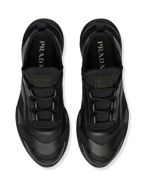 prada mesh panel low-top sneakers|prada leather sneakers.